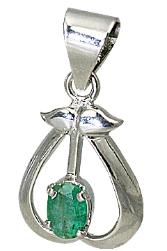 Design 10492: green emerald art-deco pendants