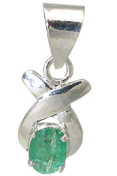 Design 10494: green emerald art-deco pendants