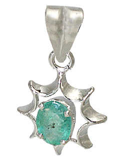 Design 10498: green emerald art-deco pendants