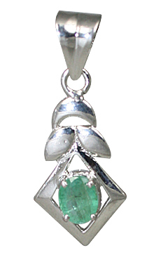 Design 10499: green emerald art-deco pendants