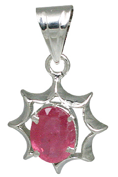 Design 10506: red ruby art-deco pendants