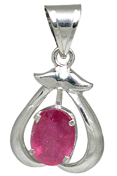 Design 10507: pink ruby heart pendants