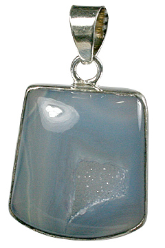 Design 10628: Blue chalcedony pendants
