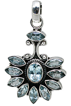 Design 10817: blue blue topaz pendants