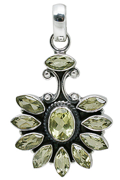 Design 10818: green lemon quartz pendants
