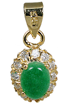 Design 10926: green,white emerald pendants