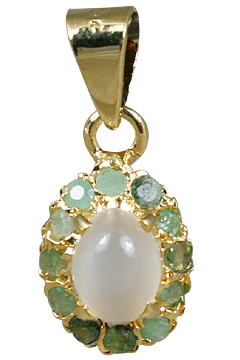 Design 10932: green,white moonstone pendants