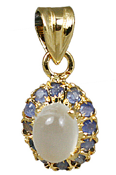 Design 10934: blue,white moonstone mini pendants