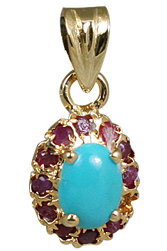 Design 10935: blue,pink turquoise pendants