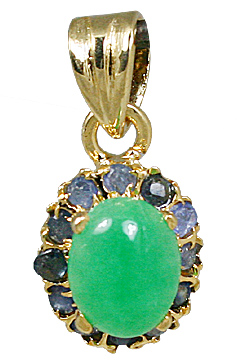 Design 10938: blue,green onyx pendants