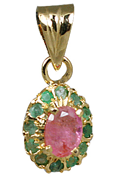 Design 10945: green,pink rose quartz pendants