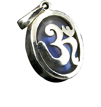 Design 11036: blue,purple moonstone hindu, ohm, religious pendants