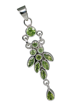 Design 11265: green peridot drop pendants