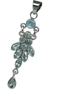 Design 11267: Blue blue topaz pendants