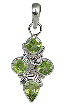 Design 11284: green peridot drop pendants