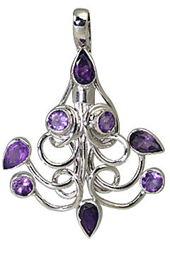 Design 11303: purple amethyst drop pendants