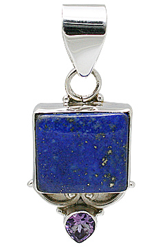 Design 11386: blue,purple lapis lazuli pendants