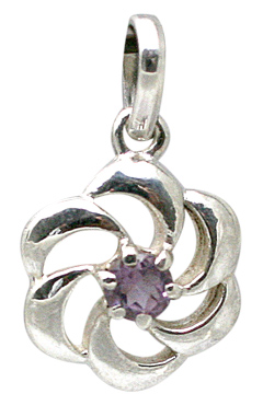Design 11399: purple,white amethyst flower pendants