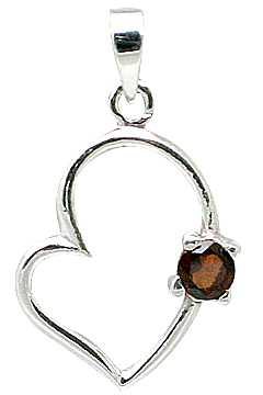 Design 11404: red,white garnet heart pendants
