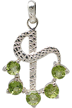 Design 11424: green,white peridot pendants