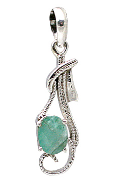 Design 11427: green,white emerald pendants