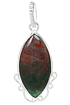 Design 11454: green,red bloodstone pendants
