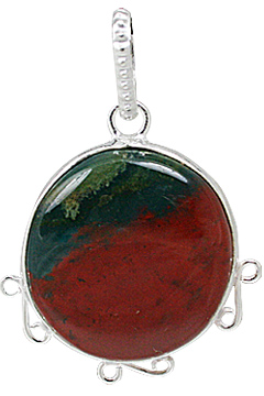 Design 11458: green,red bloodstone pendants