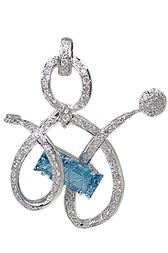 Design 11551: blue,white blue topaz pendants