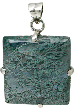 Design 11613: green moss agate pendants