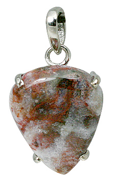 Design 11614: Brown, White jasper heart pendants