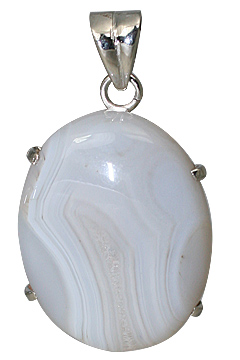 Design 11615: blue,white agate pendants