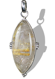 Design 12167: white rutilated quartz pendants