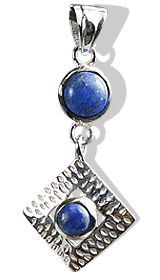 Design 12392: blue lapis lazuli art-deco pendants