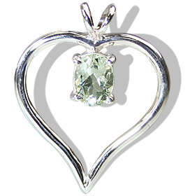 Design 12419: green green amethyst heart pendants