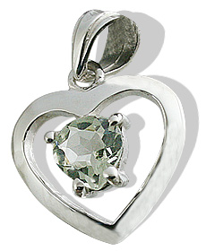 Design 12425: green green amethyst heart pendants