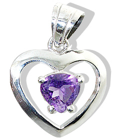 Design 12426: purple amethyst heart pendants