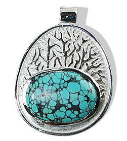 Design 12428: blue turquoise american-southwest pendants