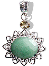 Design 12459: green aventurine pendants