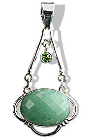 Design 12460: green aventurine pendants