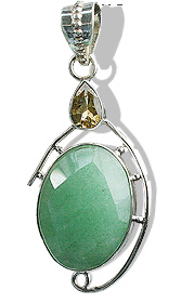Design 12461: green aventurine pendants