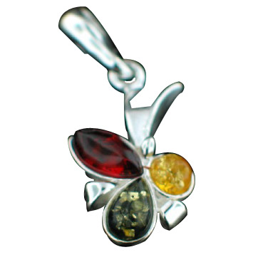 Design 12480: multi-color amber pendants