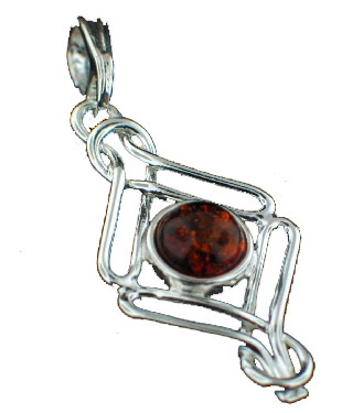 Design 12481: orange amber pendants