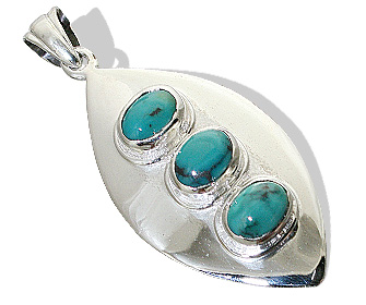 Design 12555: green turquoise pendants