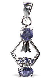 Design 12978: blue,white iolite contemporary pendants