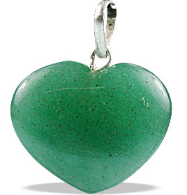 Design 13075: green aventurine heart pendants