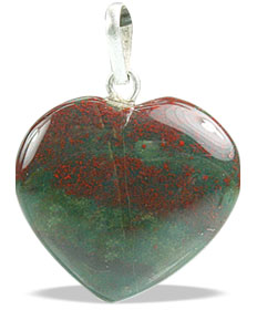 Design 13076: green,red bloodstone heart pendants