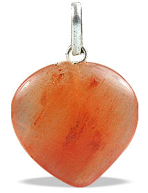 Design 13086: orange aventurine heart pendants