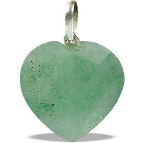 Design 13439: green aventurine heart pendants