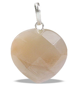 Design 13440: pink moonstone heart pendants
