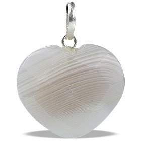 Design 13452: gray agate heart pendants